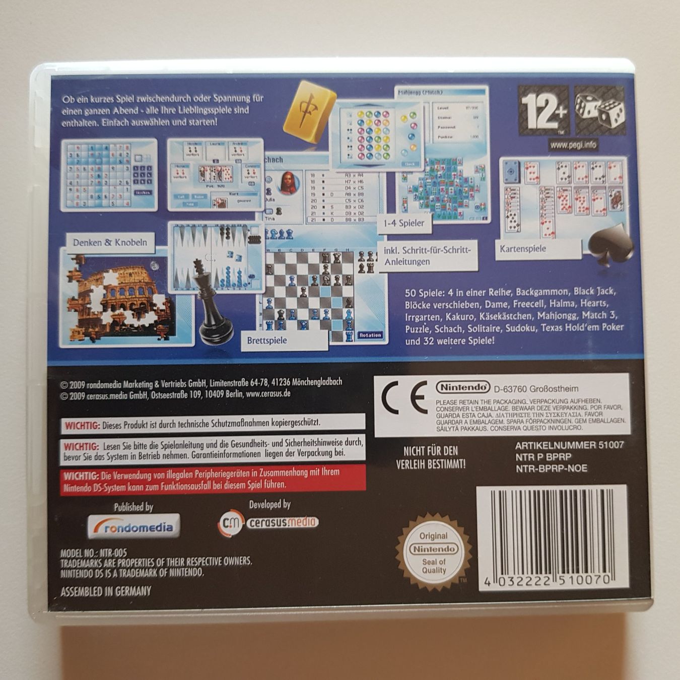 Nintendo Spiele: 50 Denk und Logik Spiele /DS – Gebraucht aus Münchenstein von 2DGames 1