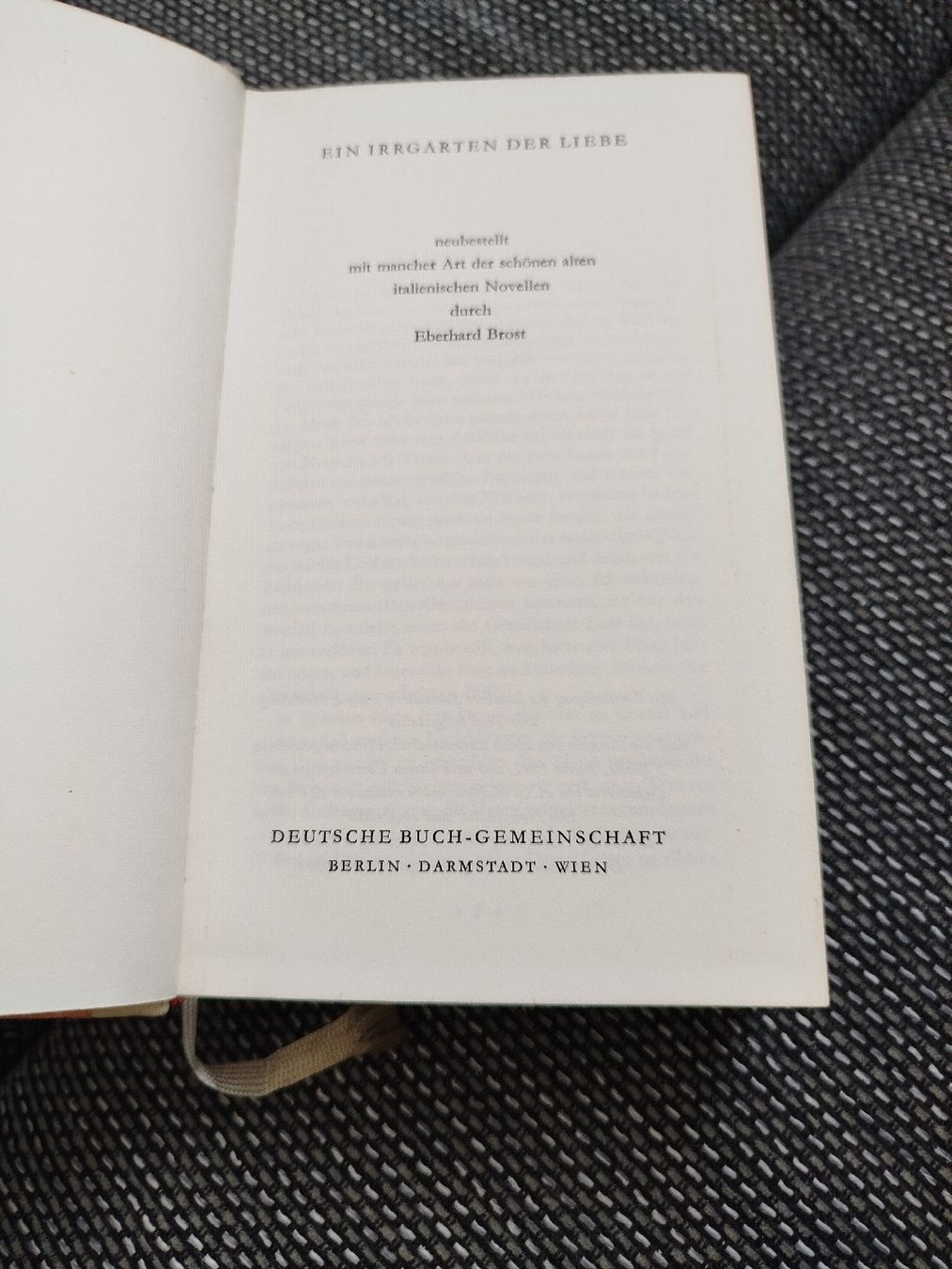 Libri: Buch "Ein Irrgarten der Liebe" 1961 – Usato da Glashütten venduto da lightmoon 1