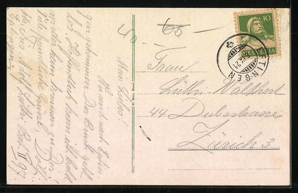 Cartoline postali: AK Eptingen, Teilansicht, 1921 – Usato da Berlin venduto da bartko-reher 1
