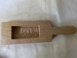 Holzmodel, Buttermodel, 100 Gramm mit Schweizer-Kreuz Edelwe