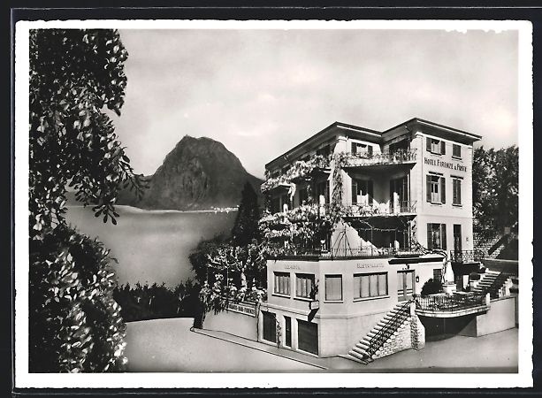 Cartoline postali: Castagnola / Lugano, Hotel Firenze, Post – Usato da Berlin venduto da bartko-reher