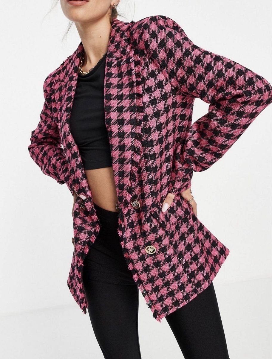 Giacche: BLAZER RIVER ISLAND PINK KARRIERT – Nuovo (secondo la descrizione) da Zürich venduto da ybrvk