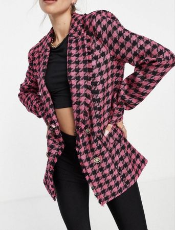 BLAZER RIVER ISLAND PINK KARRIERT
