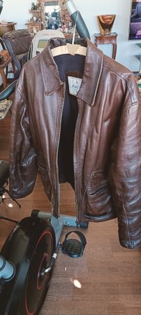 Giacca  Bomber  anni '60, vintage, marrone, taglia 46.