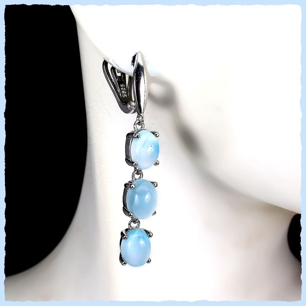 Orecchini pendenti & Orecchini a lobo: LARIMAR, Larimar Ohrhänger 925 Silber – Nuovo e nell'imballaggio originale da Oberglatt ZH venduto da Goldfee1 1