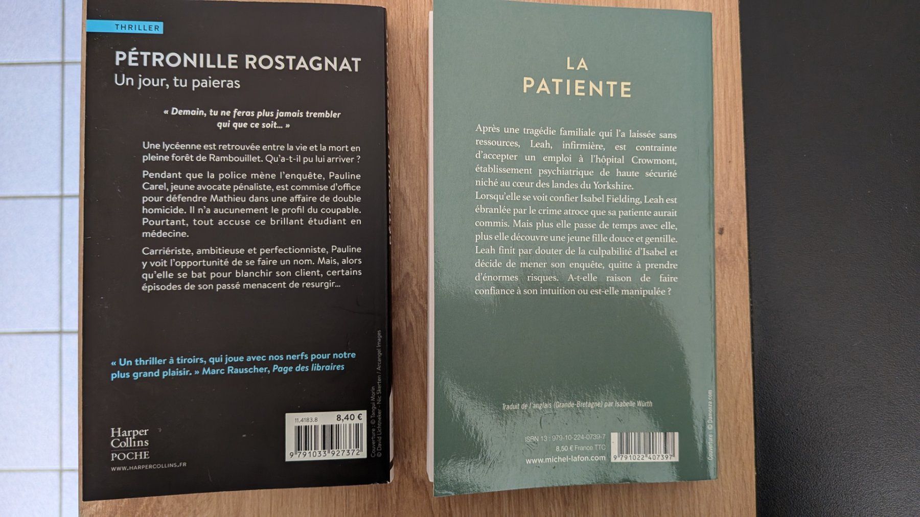 Libri: -2- romans policiers / thrillers – Usato da Villariaz venduto da Mariejoconde 1