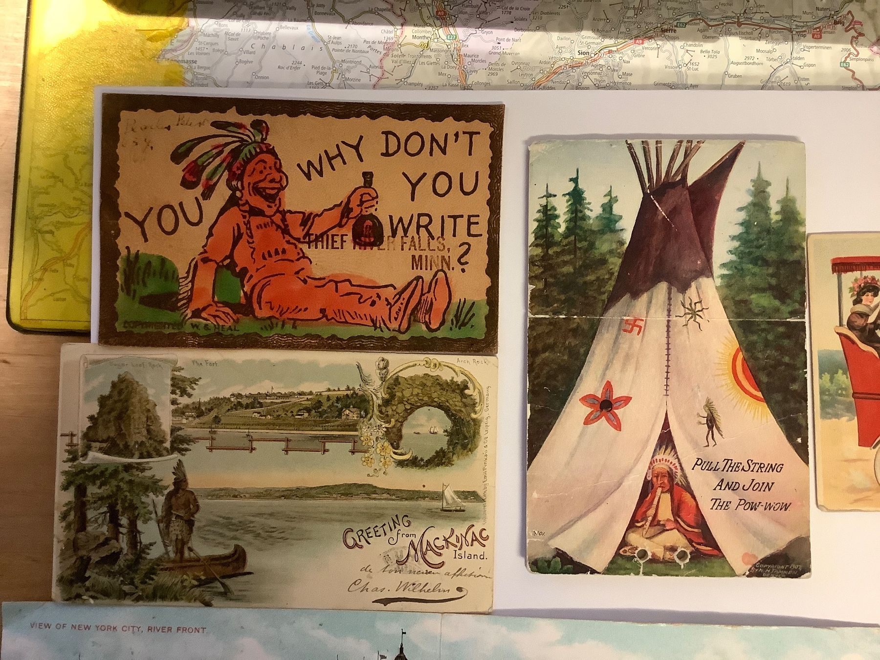 Cartoline postali: 5 seltene Ansichtskarten USA, 1901 - 1907 – Usato da St. Gallen venduto da herbrig2 1