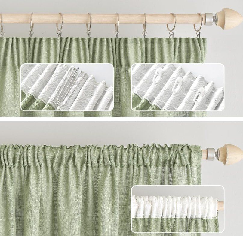Tende: Vorhänge Leinen 2er Set BxH 140x145cm – Nuovo (secondo la descrizione) da Adlikon b.Regensdorf venduto da MK-VORHANGSERVICE 2