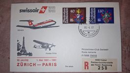 Swissair Zürich - Paris 01.05.1981