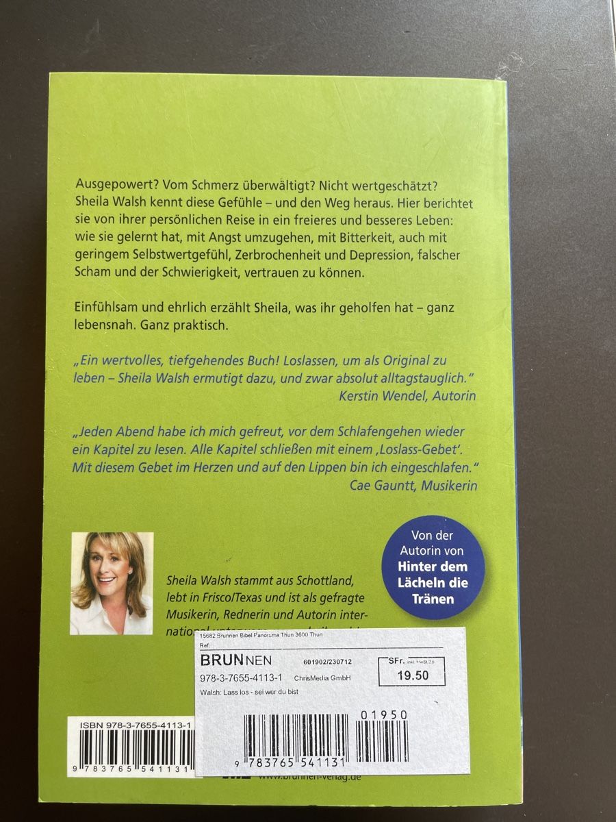 Bücher: Sheila Walsh: Lass los Sei, wer du bist! – Gebraucht aus Thun von ElleChanel 1