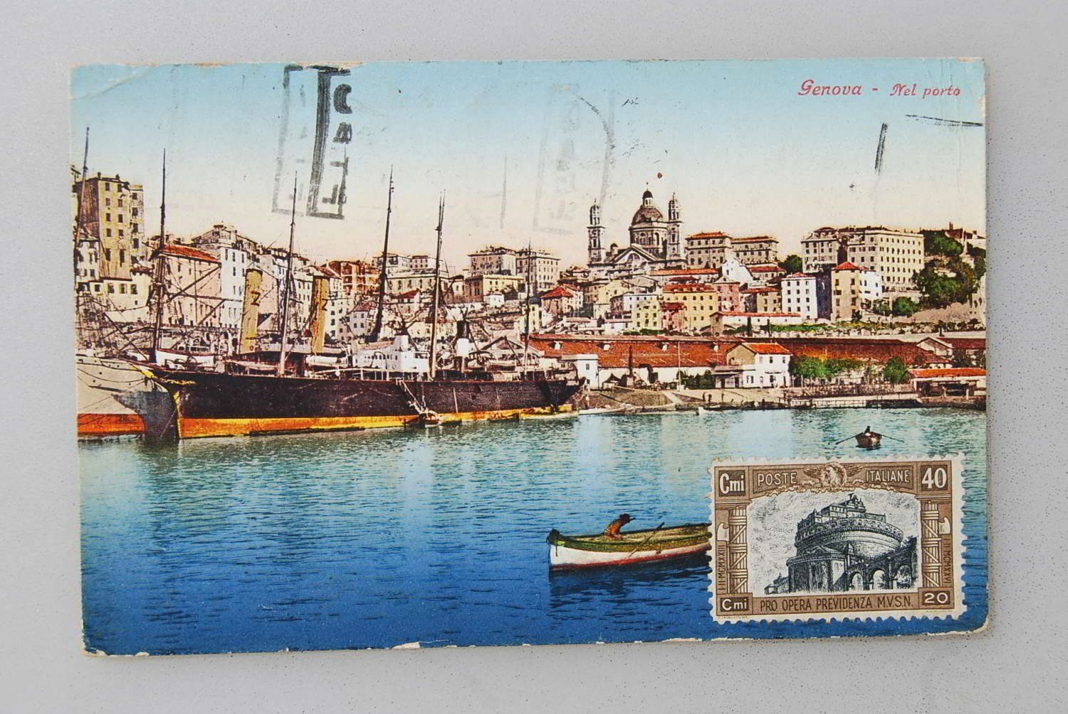 Cartoline postali: AK Genova - Nel Porto 1928 – Usato da Rüfenacht BE venduto da Toro06
