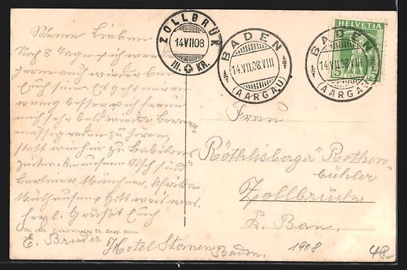 Cartoline postali: Baden, Nachtlager von Granada, Teilansic – Usato da Berlin venduto da bartko-reher 1