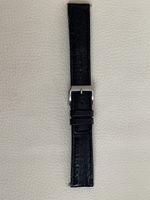 Bracelet IWC cuir noir avec boucle ardillon acier 