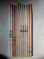 Drumsticks Paare gebraucht - promark, vic firth, vader