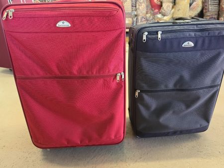 2 Samsonite Koffer Set rot und dunkelblau gebraucht
