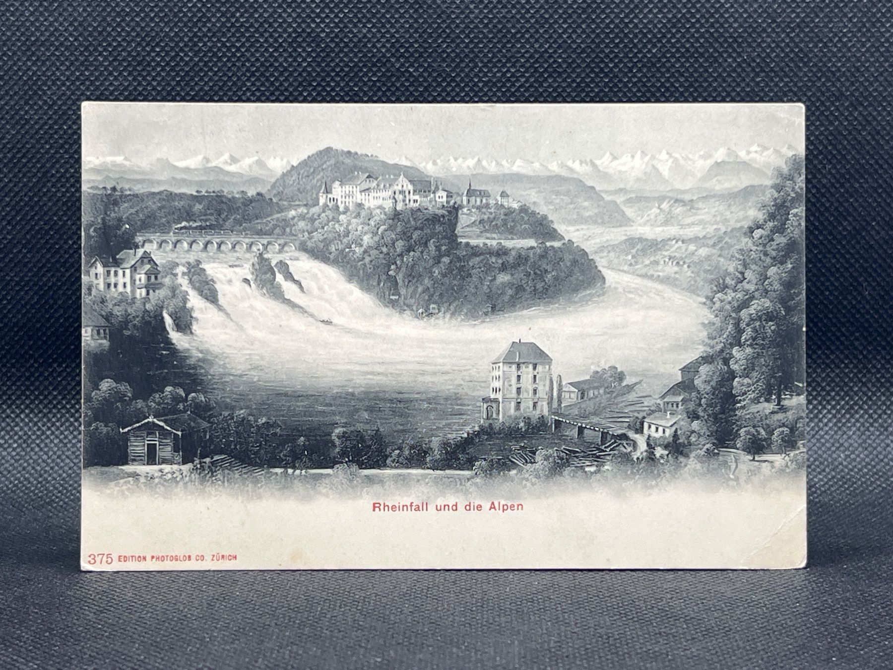 Ansichtskarten: Rheinfall und die Alpen – Gebraucht aus Widnau von Brusi9