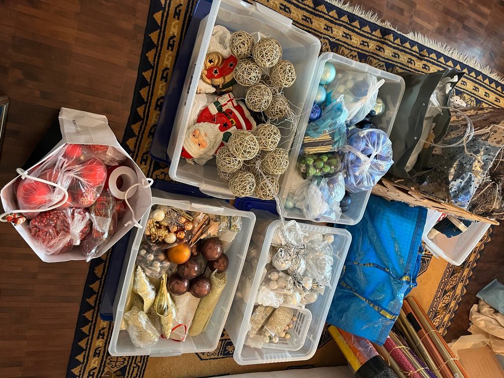 Riesen Posten Weihnachtsdeko Lämpchen Tannenbäume Kugeln Kaufen auf