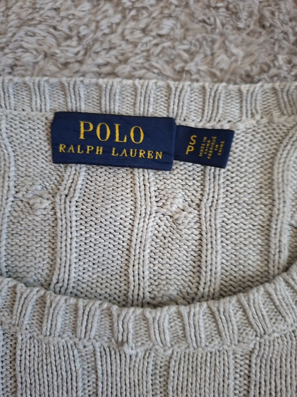 Ralph Lauren Pulls & Sweat-shirts: Pull torsadée Ralph Lauren gris coton taille S  – D'occasion à Renens VD par ser_j2fn 4