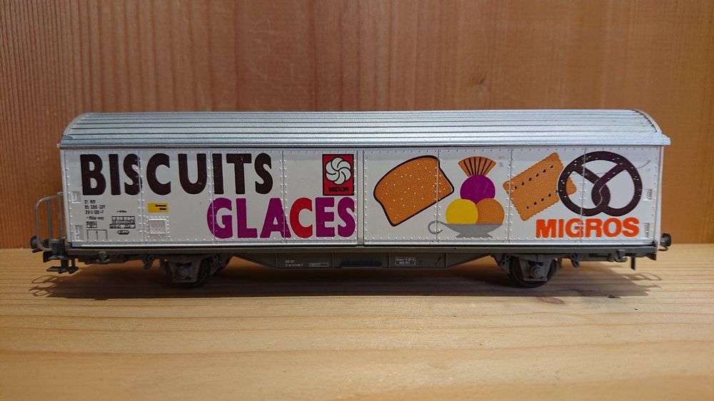Wagon Frigorifique SBB-CFF Bière Moussy - AKU Train Ho 1/87 - Roco 1980