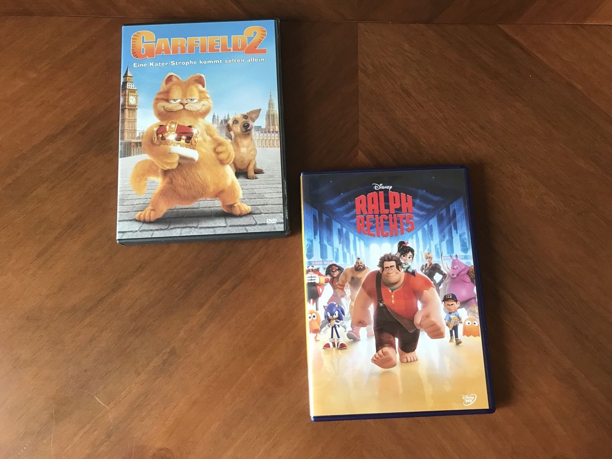 Tutti i DVDs: 2 x DVD Filme Garfield + RALPH – Usato da Laufen venduto da mercedes420 1