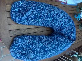 Coussin d'allaitement confortable - Bleu marine, motifs