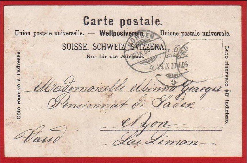 Cartoline postali: HORGEN 1900 – Usato da Grüningen venduto da Kartenlaube 1