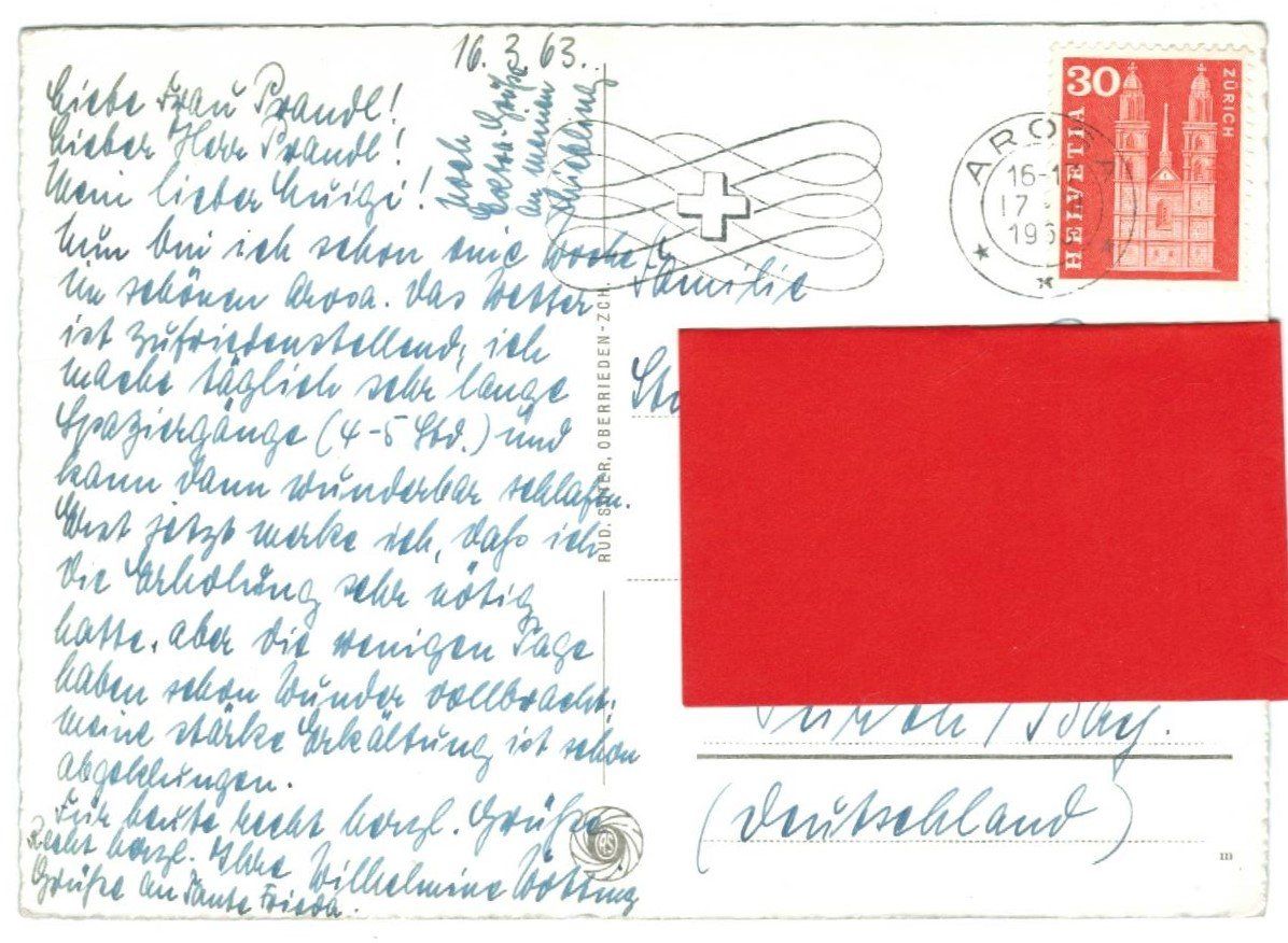 Cartoline postali: AK Arosa GR 1963 – Usato da Zürich venduto da tol_b7c7 1