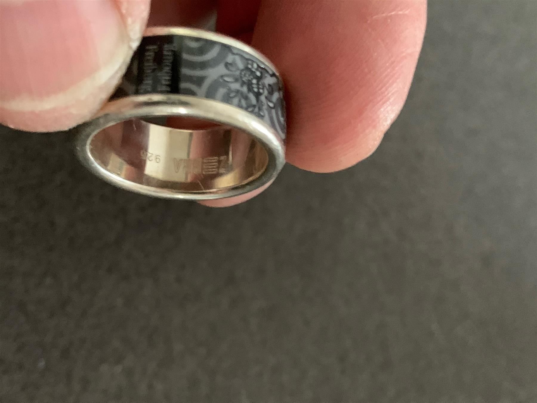 Anelli: ZEBRA Ring Silber  FRIBOURG / FREIBURG – Usato da Fribourg venduto da tschjoly 3