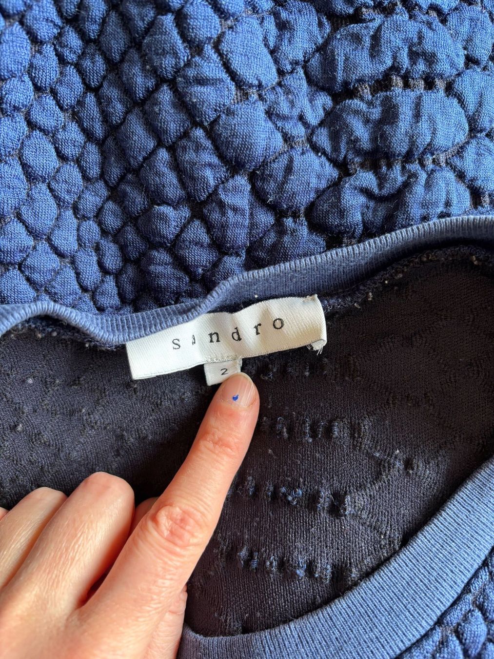 Sandro Pullover & Sweatshirts: SANDRO PARIS dunkelblauer Pullover Gr. 2 – Gebraucht aus Zürich von missmodernage 4