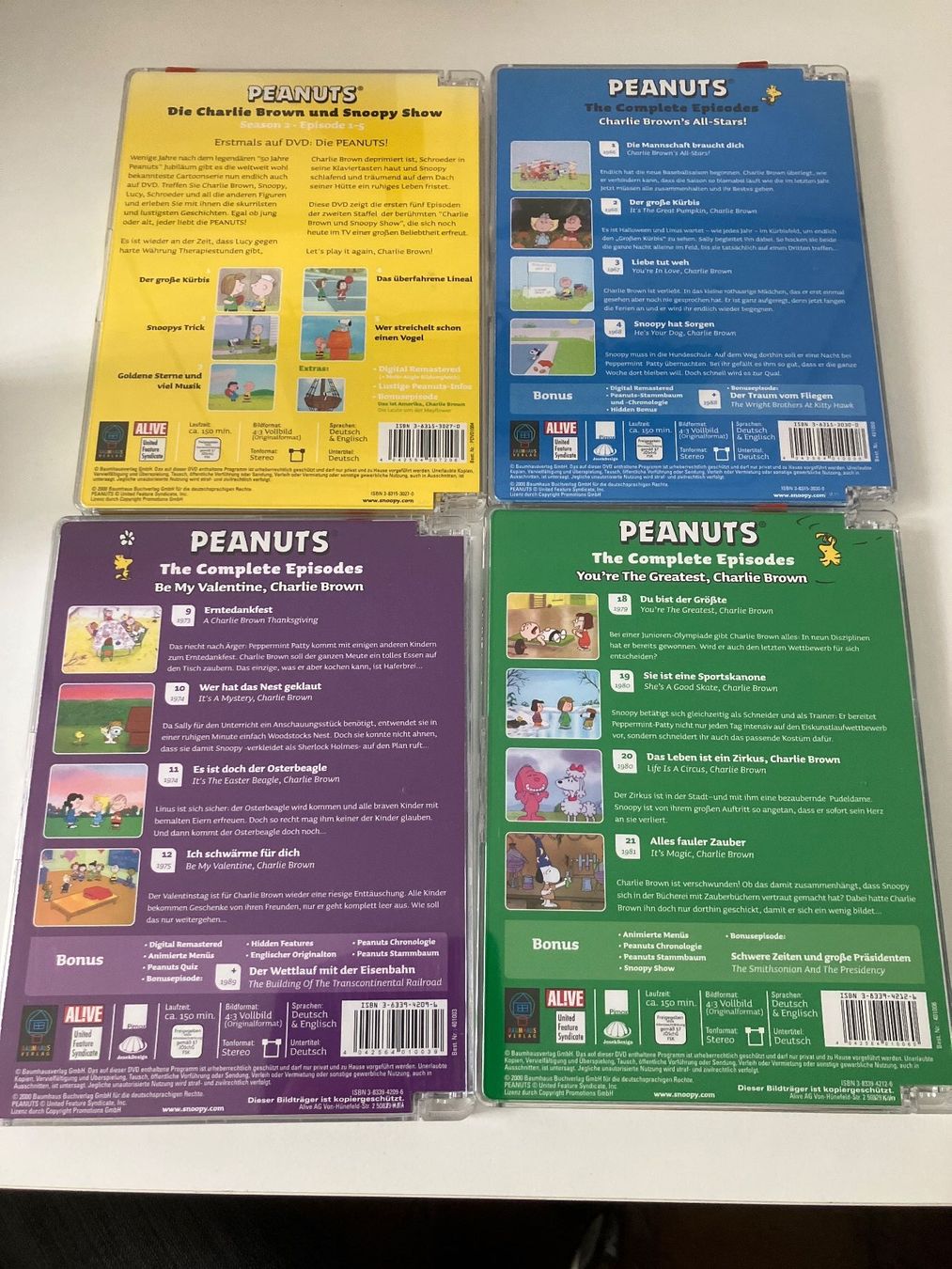 Tutti i DVDs: Peanuts - Serie Staffeln 3 / 5 / 7 / 9 - DVDs – Usato da Arbon venduto da JoJoAs 1