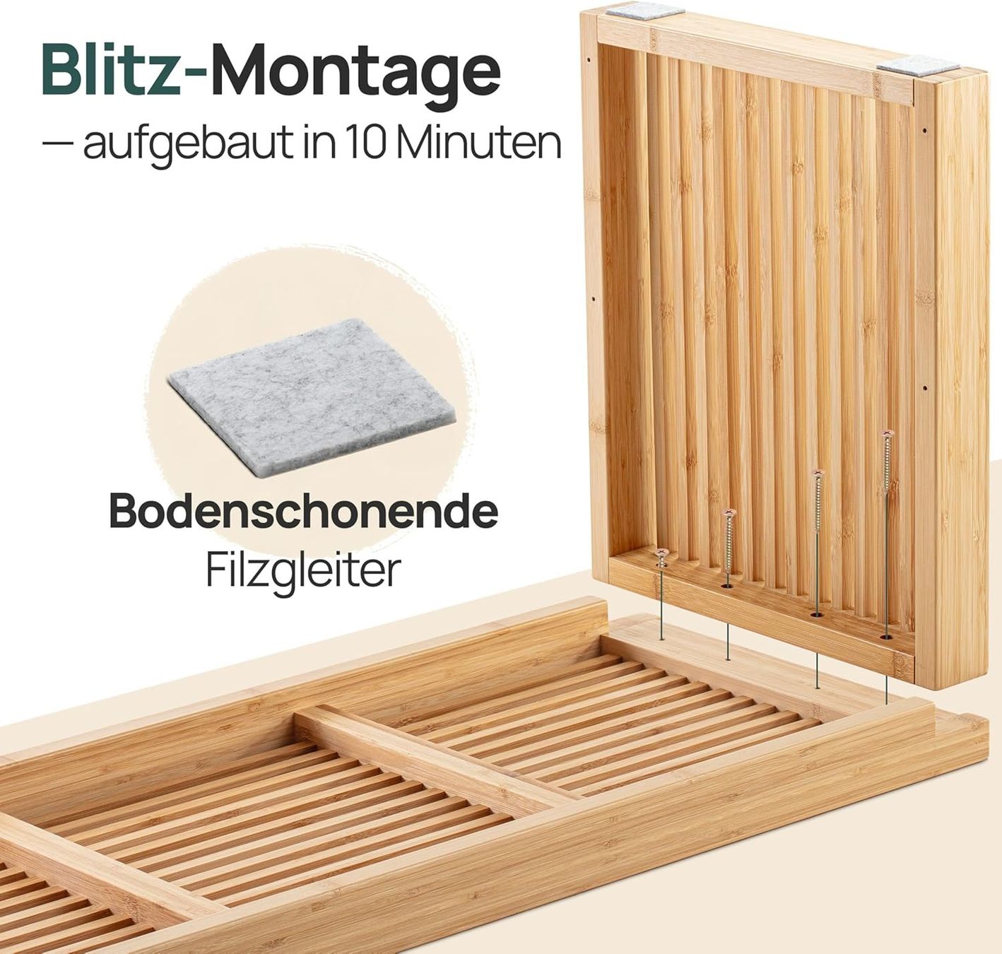 Bancs: Schuhbank Bambus mit Sitz Schuhregal Flur Holz – Neuf avec emballage d'origine à Hallau par Sale50OFF 3