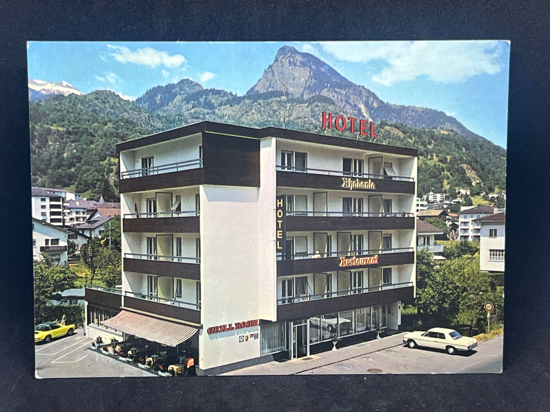 Cartoline postali: Ansichtskarte Hotel-Restaurant Rhodania, Naters-Brig – Usato da Widnau venduto da Brusi9