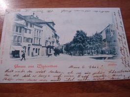Karte Gruss Aus Winterthru 1899, "Graben", o Winterthur