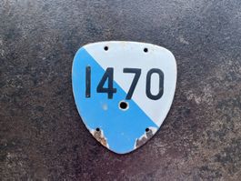 Plaque vélo Zürich / Velonummern Schild Email ZH 1470