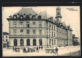 AK Winterthur, Postgebäude, 1910