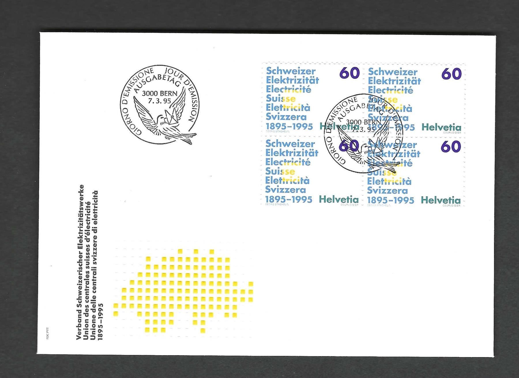 Tutti i francobolli: CH FDC Viererblock 1995 – Usato da Koblenz venduto da Markenhimmel