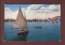 ZÜRICH vom See aus - Segelschiff - 1932
