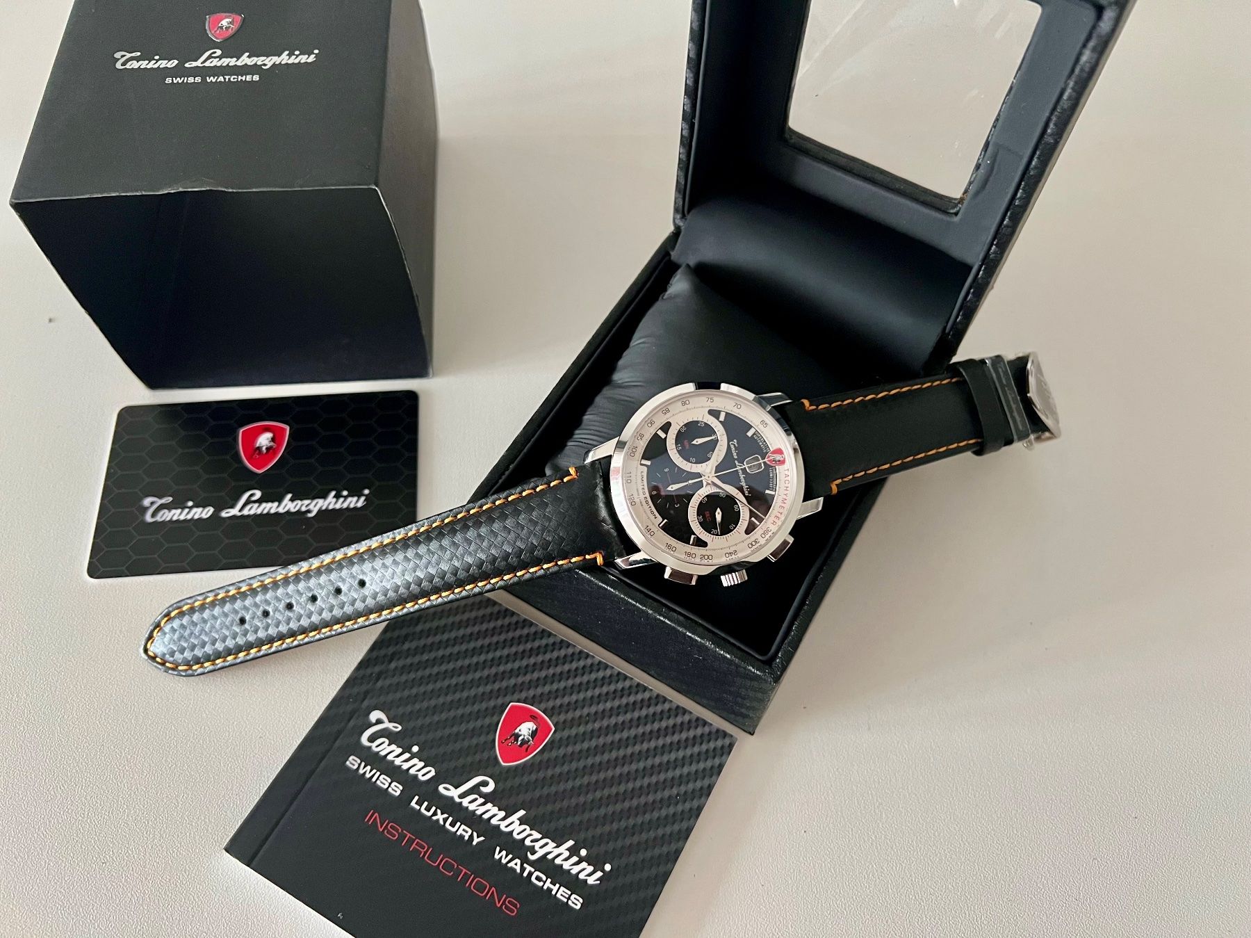 Lamborghini Uhren: LAMBORGHINI 1947 Automatic Chronograph Ltd.x/100, SRP 3300.- – Neu und originalverpackt aus Le Mont-sur-Lausanne von LycaGallery 9