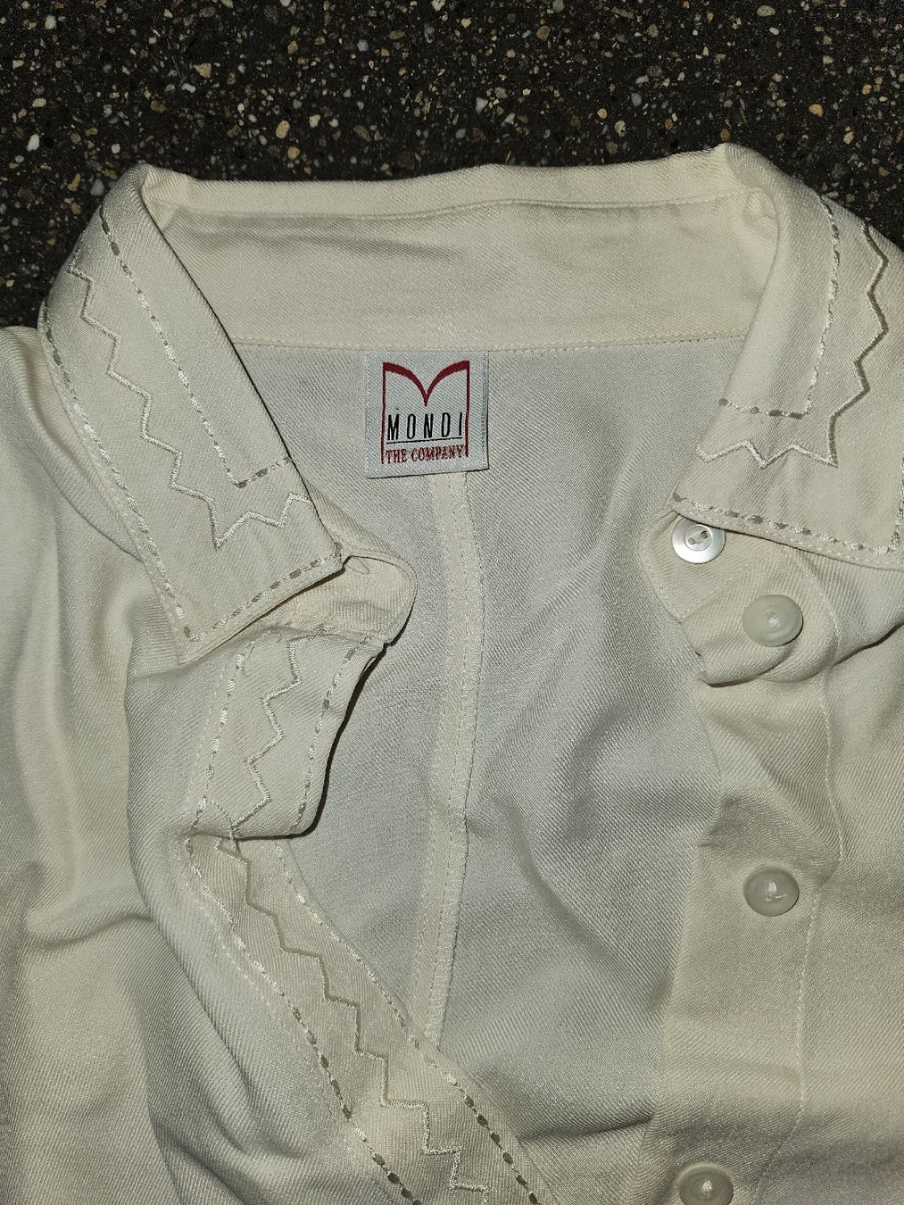 Camicette: Mondi Seidenbluse, Gr. 40, beige – Usato da Anwil venduto da tamoos 3