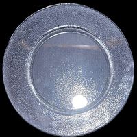 ✨Vintage Platzteller Glas Struktur Retro XL Deko 33cm Eis ✨