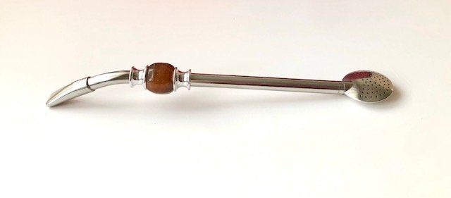 Set di posate: Bombilla Edelstahl 21 cm amber – Nuovo e nell'imballaggio originale da Zuchwil venduto da Yerba_Mate_Schweiz