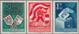 Österreich 952-954 30.Jahrestag Volksabstimmung Kärnten **