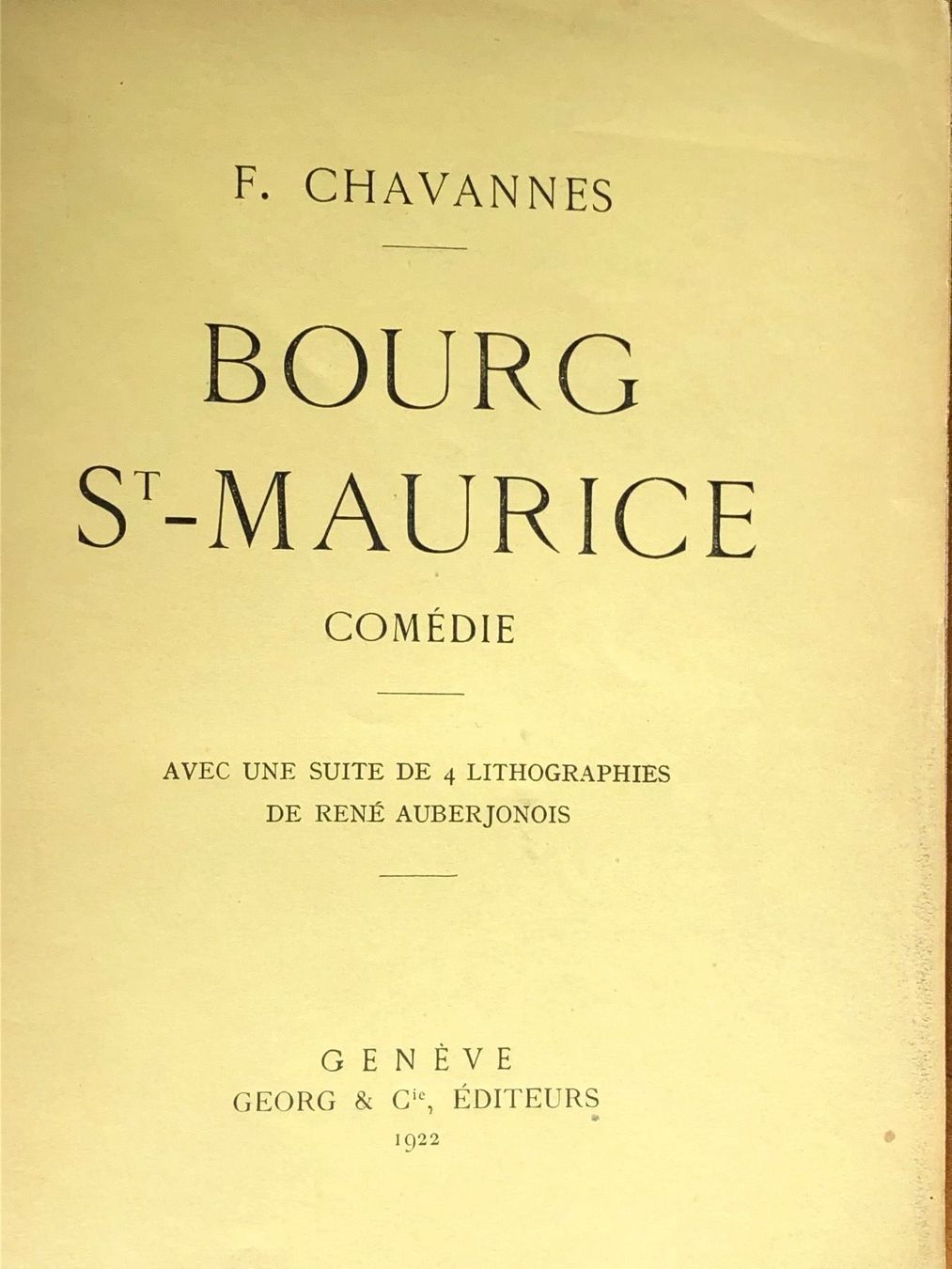Bücher: Bourg St-Maurice 4 lithos Auberjonois – Gebraucht aus Le Mont-sur-Lausanne von Crocrodile