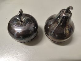 Apfel und Birne Vintage Edelstahl-Aufbewahrungsboxen