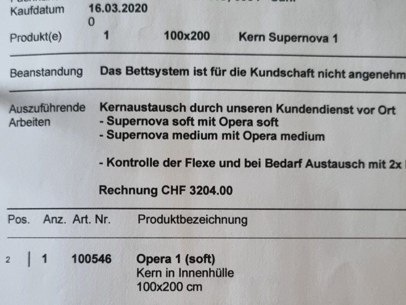 Materassi: Matratze Riposa Supernova / Opera Luxe – Nuovo (secondo la descrizione) da Winterthur venduto da Lukas0000 4