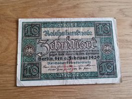 Reichsbanknote 10 Mark Berlin 06. Februar 1920