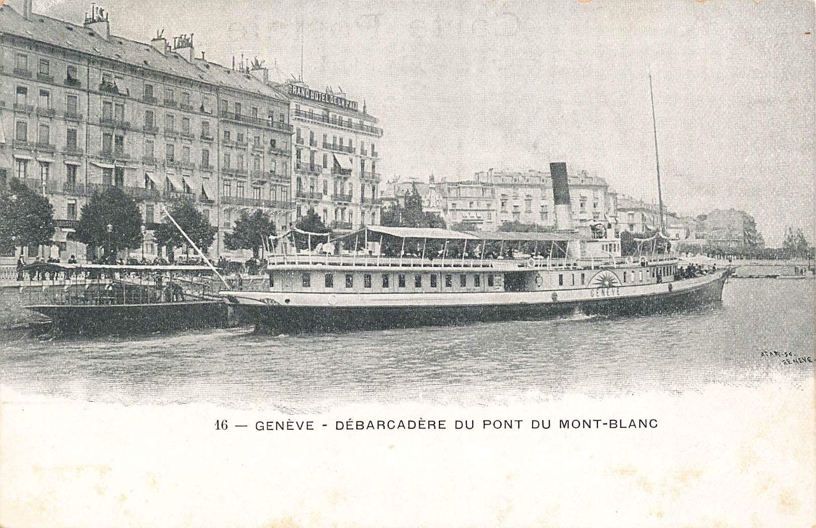Cartoline postali: Geneve débarcadère Battello Boot – Usato da Biasca venduto da Blenio71