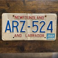 🇨🇦 Autoschild, Newfoundland Labrador ARZ-524 - Kanada 