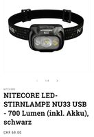 NITECORE LED- STIRNLAMPE NU33.Neu
