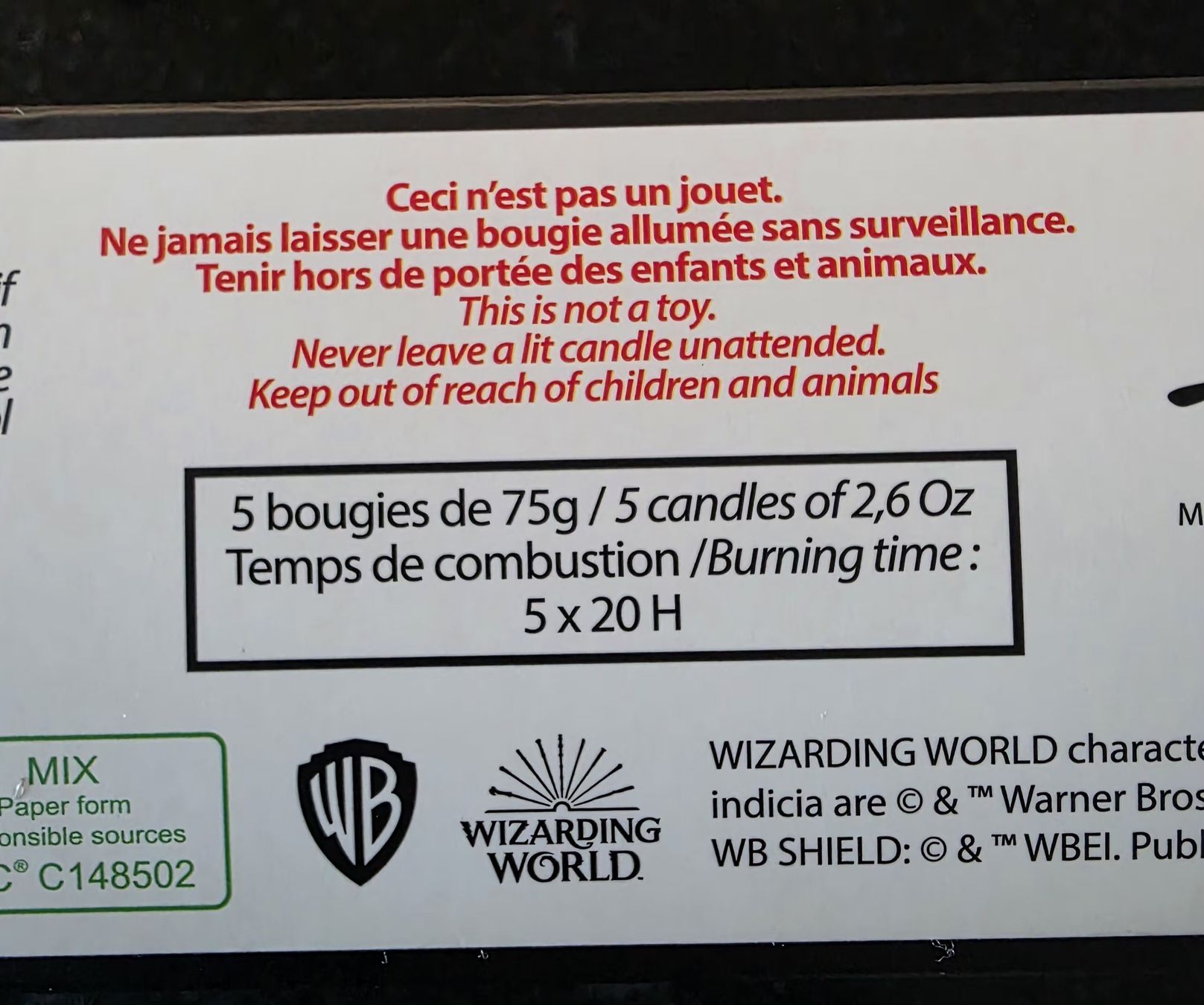 Candele: Coffret bougies Francal "Harry Potter" – Nuovo e nell'imballaggio originale da Fontaines-Grandson venduto da Rotoillon 5